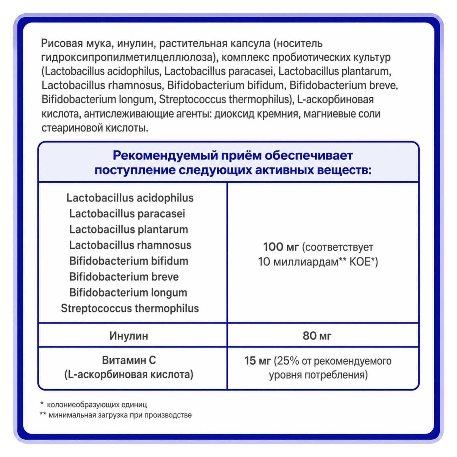 Симбиотик комплекс 10млрд.КОЕ, 30 капсул